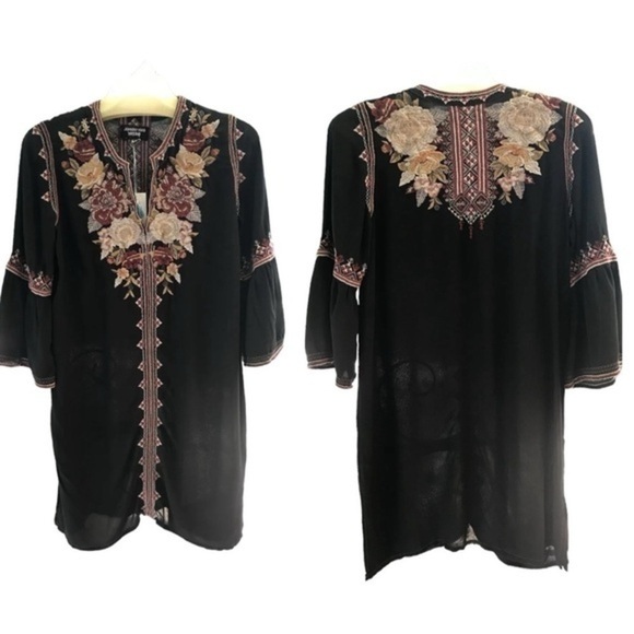 Johnny Was heavily embroidered silk Artemis dress NWT (oversized) - Picture 2 of 15